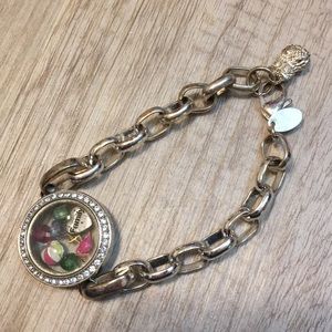 Origami owl bracelet with charms